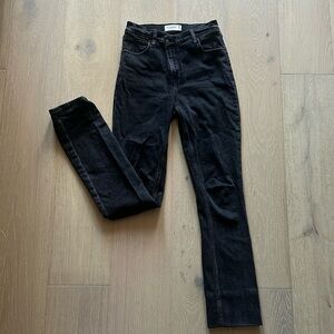 Black Abercrombie and Fitch Ultra High Rise 90’s Straight Slim Jeans
